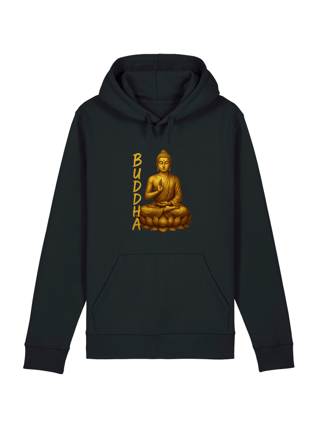 Black Printed Hoody Front