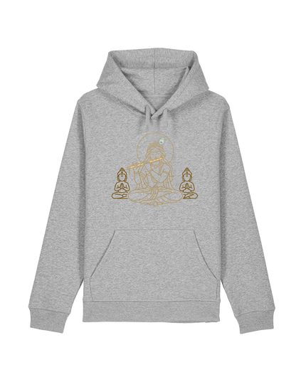 Heather Grey Printed Hoody Front