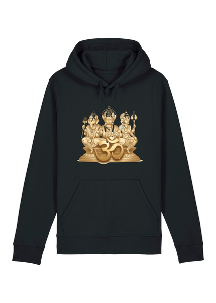 Black Printed Hoody Front