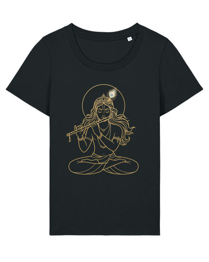 Black Printed T-shirt Front