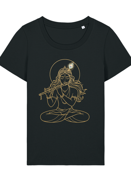 Black Printed T-shirt Front