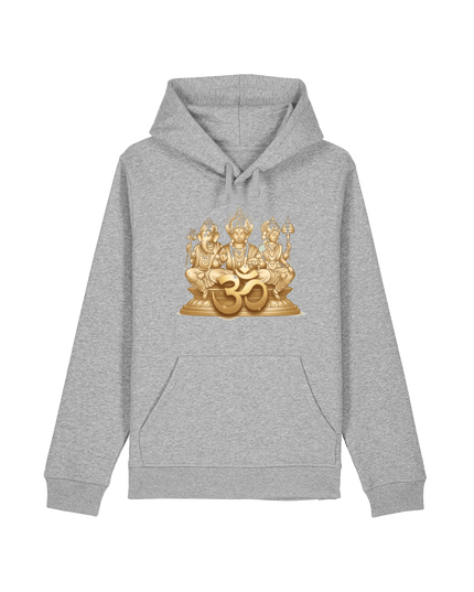 Heather Grey Printed Hoody Front