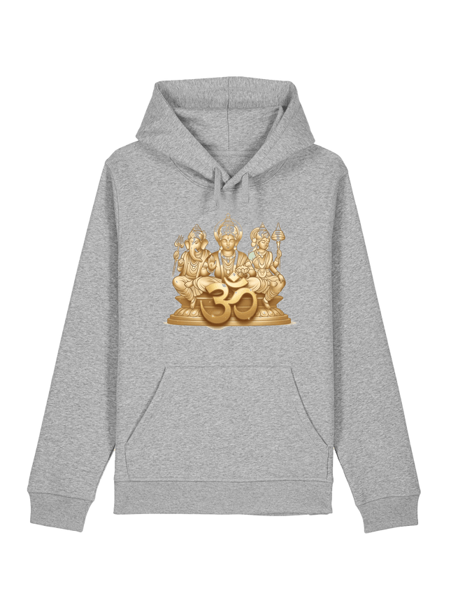 Heather Grey Printed Hoody Front