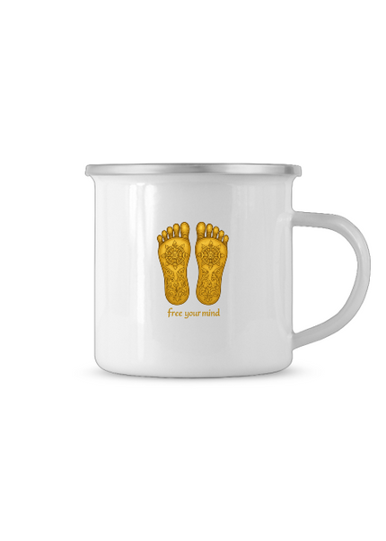 Buddhas Fußabdruck Tasse