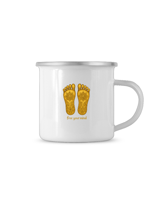 Buddhas Fußabdruck Tasse