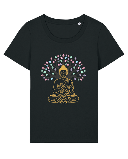 Black Printed T-shirt Front