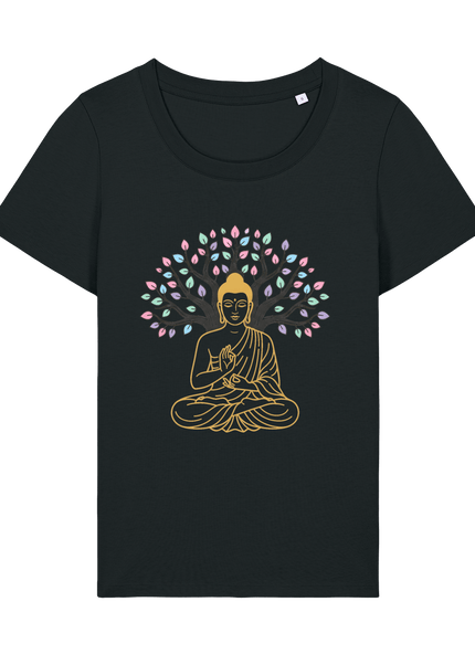 Black Printed T-shirt Front