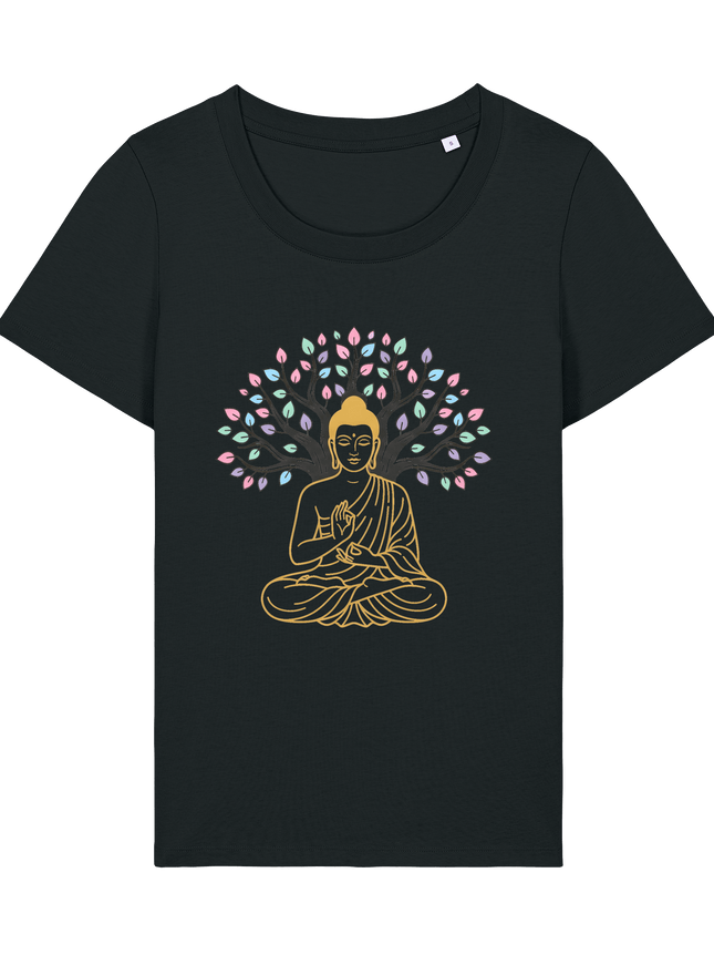 Black Printed T-shirt Front