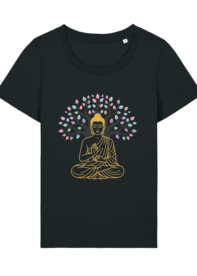 Black Printed T-shirt Front