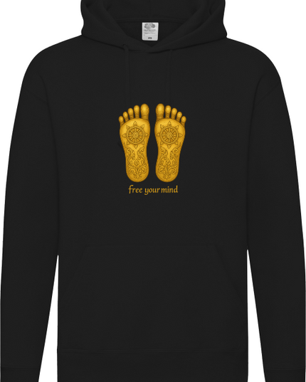 Buddhas Fußabdruck Damen Hoodie