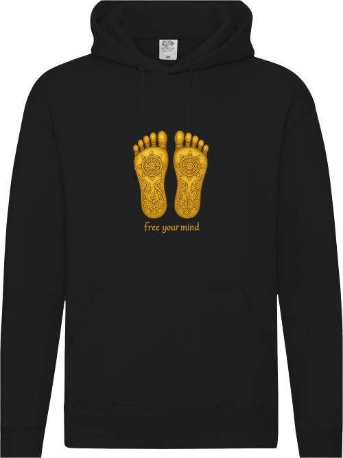 Buddhas Fußabdruck Damen Hoodie