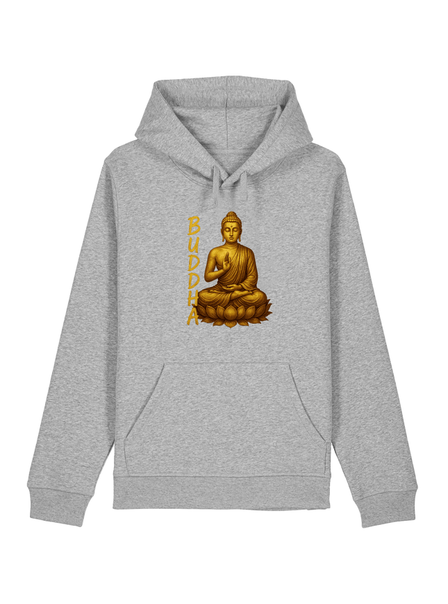 Heather Grey Printed Hoody Front