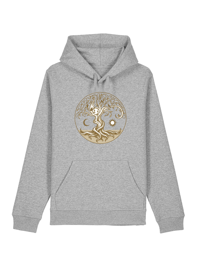 Heather Grey Printed Hoody Front
