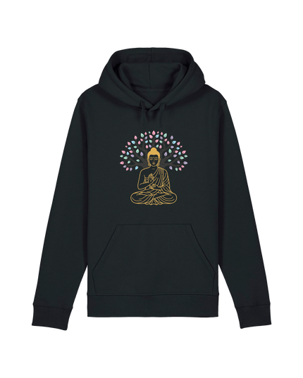 Black Printed Hoody Front