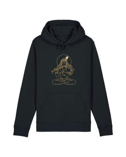 Black Printed Hoody Front