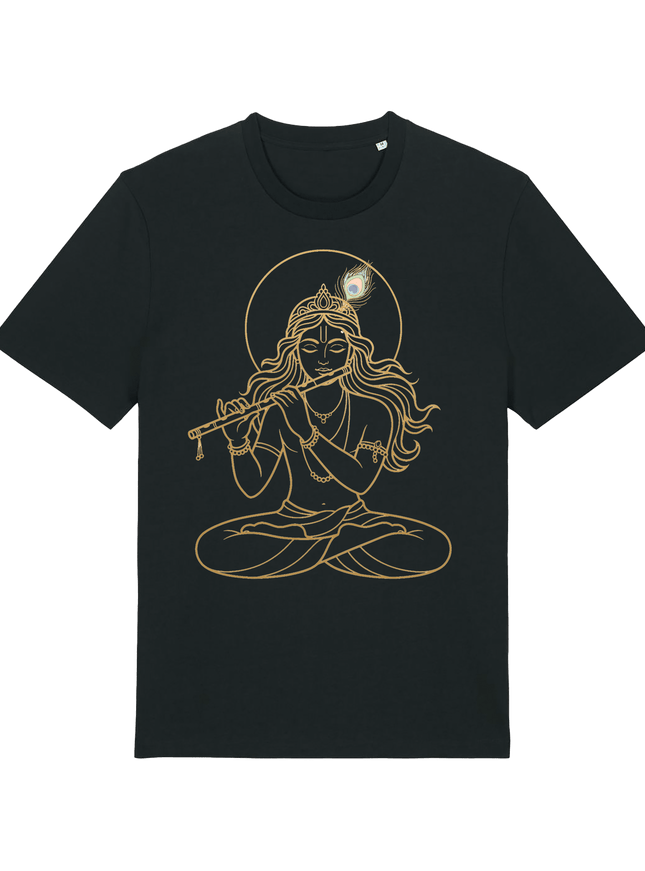 Black Printed T-shirt Front