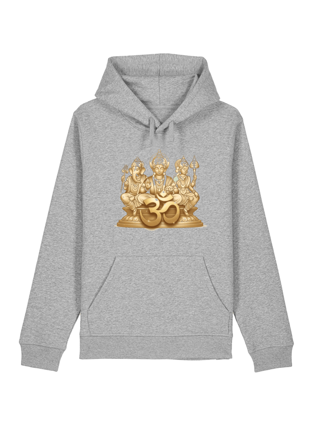 Heather Grey Printed Hoody Front
