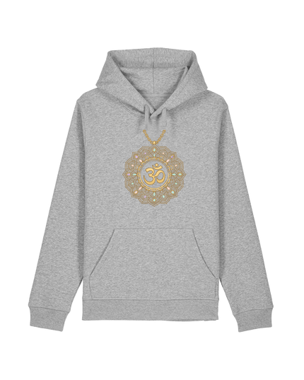 Heather Grey Printed Hoody Front