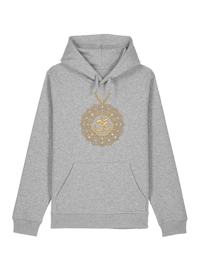 Heather Grey Printed Hoody Front