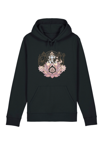 Black Printed Hoody Front