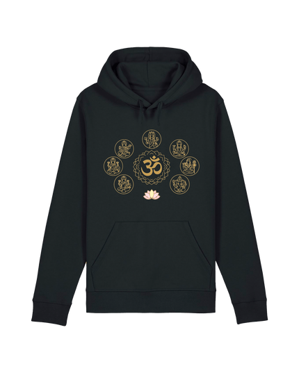 Black Printed Hoody Front