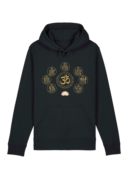 Black Printed Hoody Front