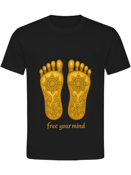 Buddhas Fußabdruck Damen T-Shirt