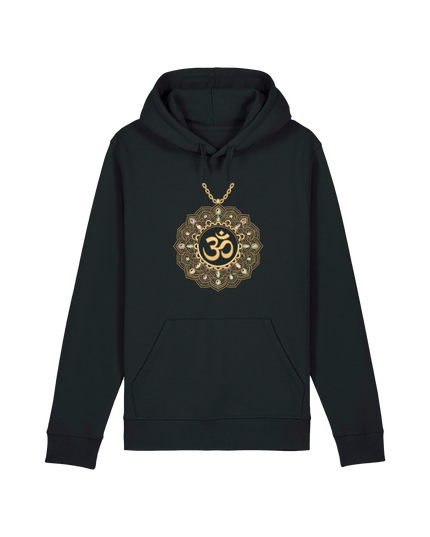 Black Printed Hoody Front