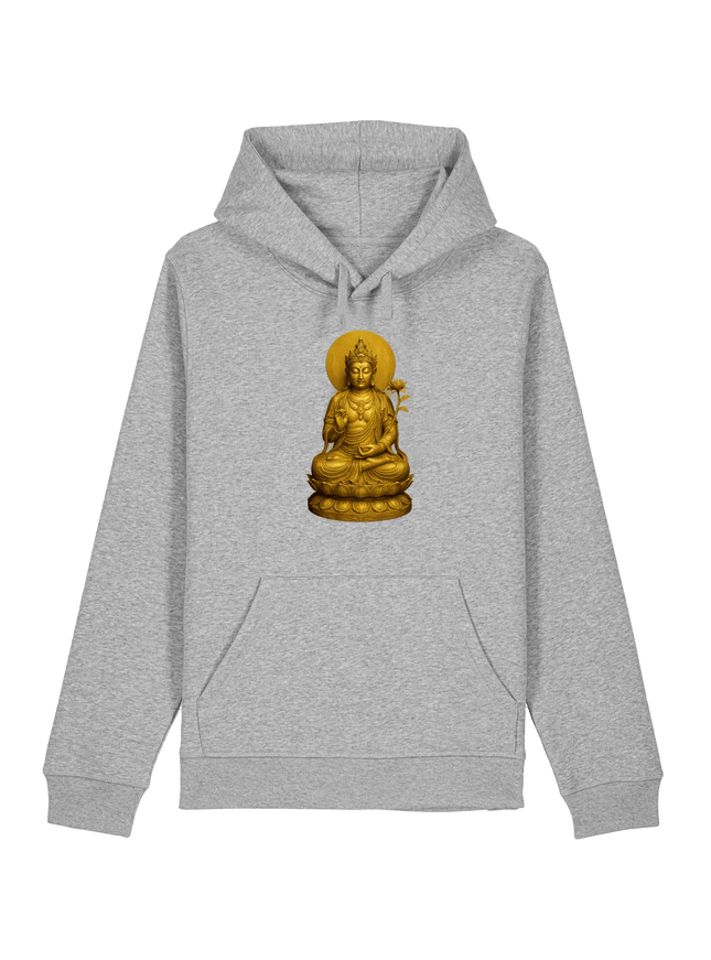 Heather Grey Printed Hoody Front