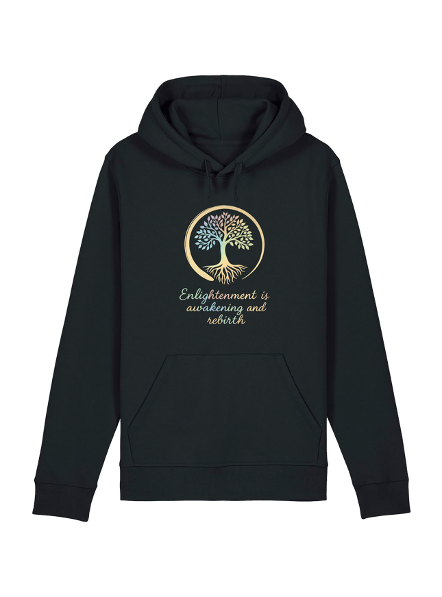 Black Printed Hoody Front