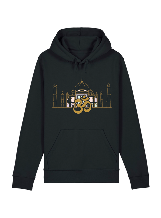 Black Printed Hoody Front
