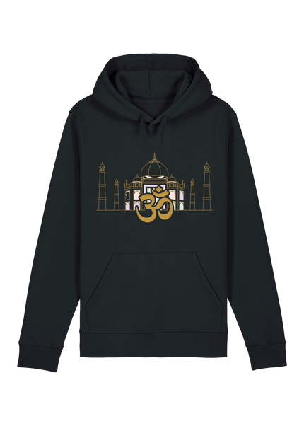 Black Printed Hoody Front
