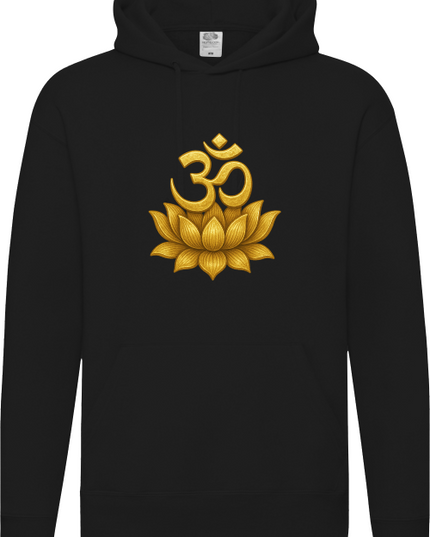 Om Lotus Herren Hoodie
