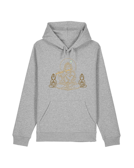 Heather Grey Printed Hoody Front