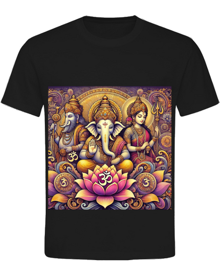 Drei Götter der Lotus Herren T-Shirt