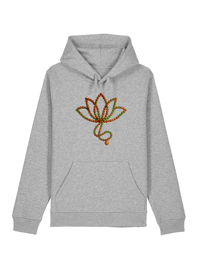 Heather Grey Printed Hoody Front