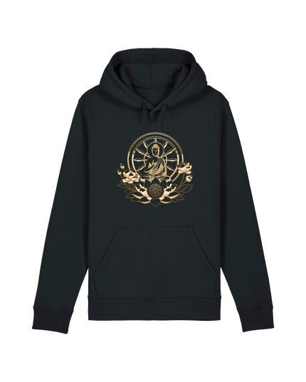 Black Printed Hoody Front