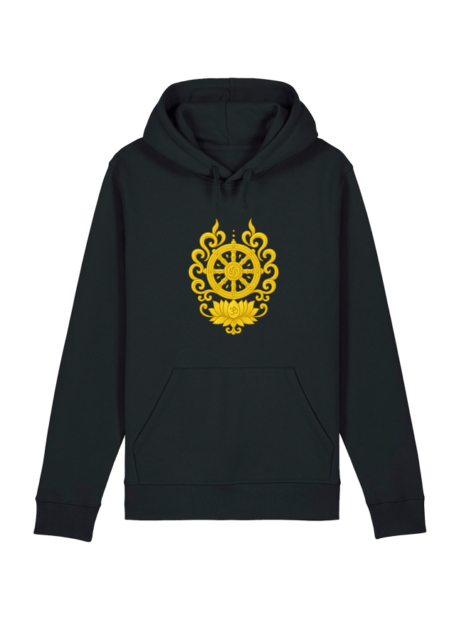 Black Printed Hoody Front