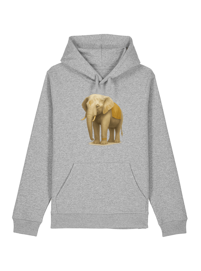 Heather Grey Printed Hoody Front