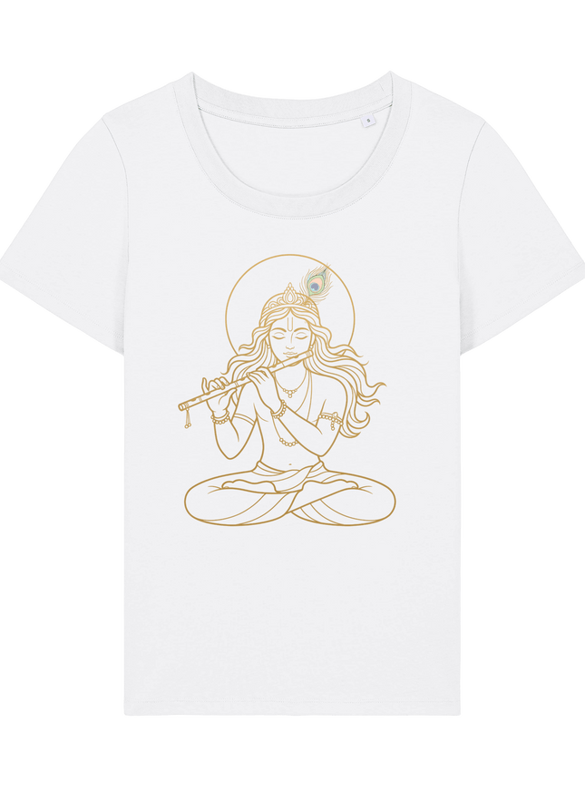 White Printed T-shirt Front