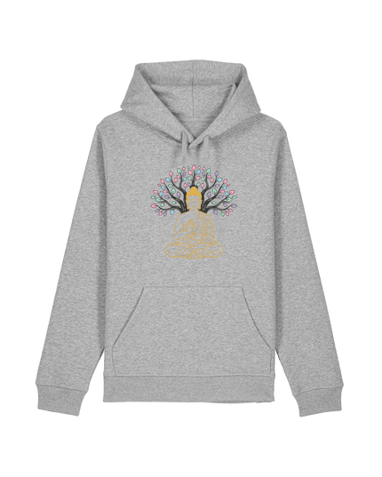 Heather Grey Printed Hoody Front