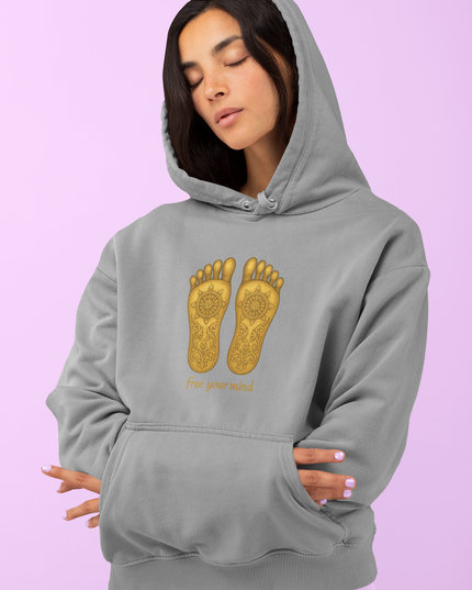 Buddhas Fußabdruck Damen Hoodie