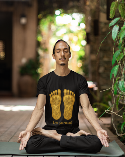 Buddhas Fußabdruck Herren T-Shirt