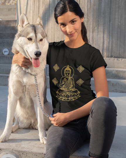 Buddha Outlines Damen T-Shirt