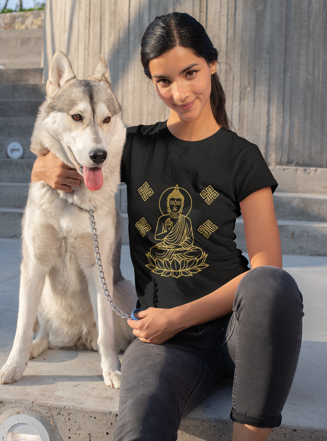 Buddha Outlines Damen T-Shirt