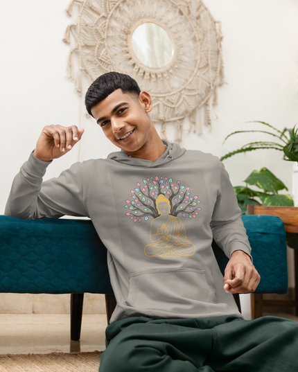 Buddha Herren Hoodie – Spirituelles Design & Komfort