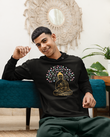 Buddha Herren Hoodie – Spirituelles Design & Komfort