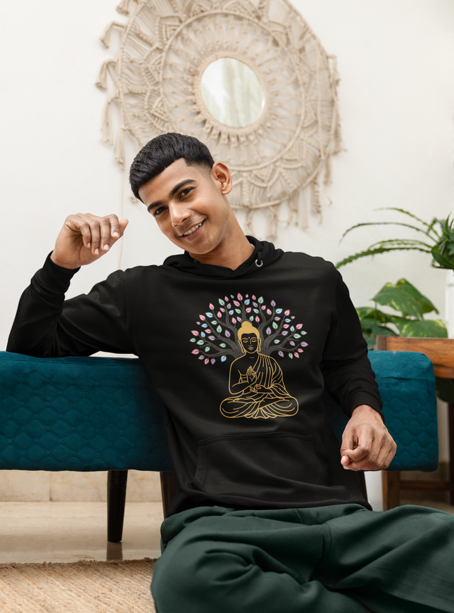Buddha Herren Hoodie – Spirituelles Design & Komfort