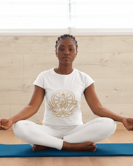 Buddha Lotus Dharma Damen T-Shirt – Buddhistisches Design & Achtsamkeit