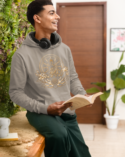 Buddha Lotus Dharma Herren Hoodie – Buddhistisches Design & Achtsamkeit